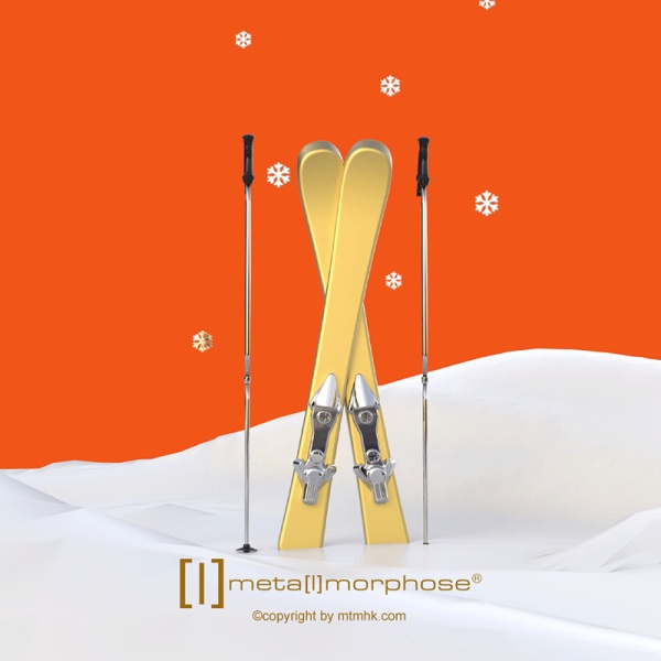 Фото Брелок для ключей "Лыжи"