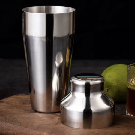 Шейкер барный 500мл Calabrese Profi-Chef нержавеющая сталь детальная картинка 