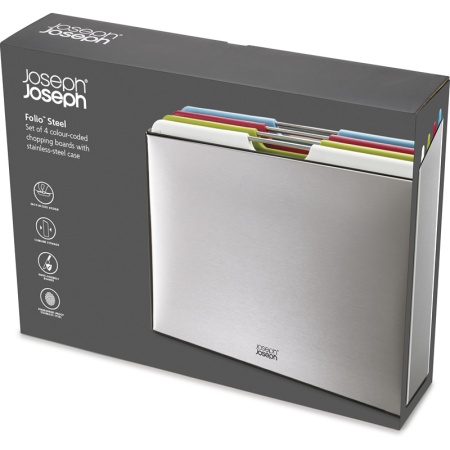 Набор разделочных досок 34x24см Folio Steel разноцветных, 4шт  - 60213 Joseph Joseph детальная картинка 
