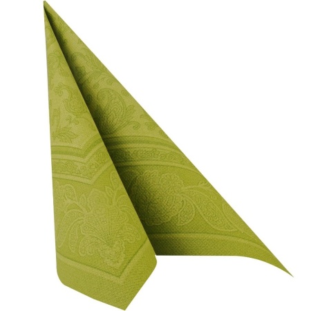 Салфетка 40x40см ROYAL Collection Ornaments оливковая, 50шт детальная картинка 