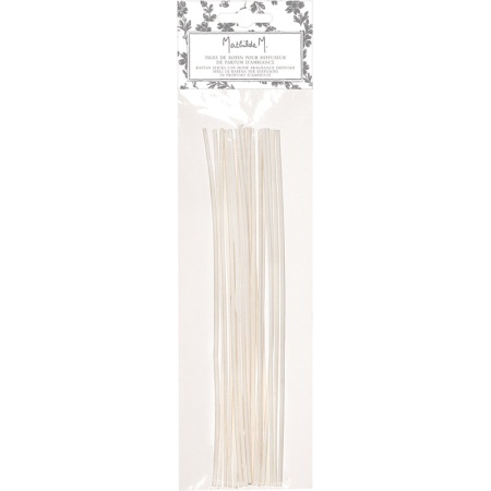 Упаковка белых ротанговых палочек 30см, 18шт детальная картинка 