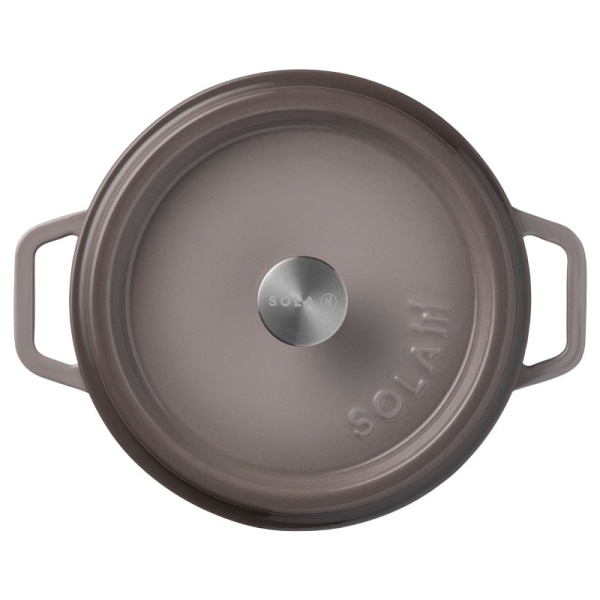 Фото Кокот с крышкой Ø28см 5л серый