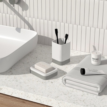 Мыльница Tyer белая/серая детальная картинка 