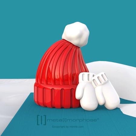 Брелок для ключей "Шапка и варежки" детальная картинка 