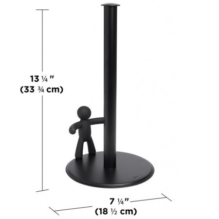 Держатель для бумажных полотенец Buddy 18x19x34см черный детальная картинка 