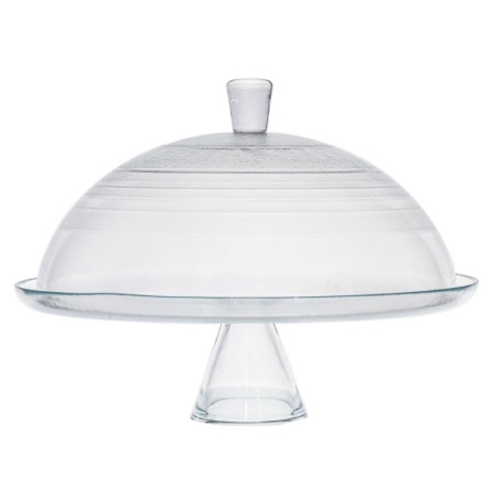 Тортница на ножке Ø31x(h)9.5см Solar прозрачная детальная картинка 