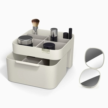 Органайзер для косметики с зеркалом MakeMeUp серый - 75007 Joseph Joseph детальная картинка 