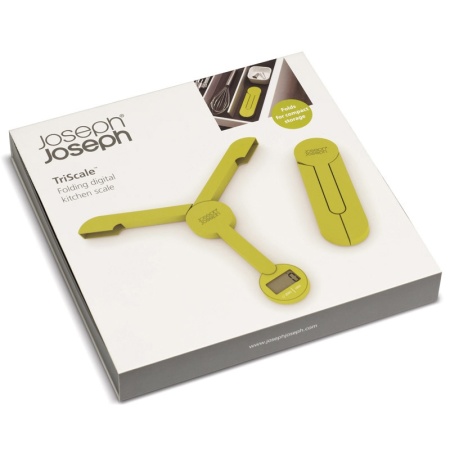 Цифровые складные кухонные весы Tri Scale зеленые - 40072 Joseph Joseph детальная картинка 