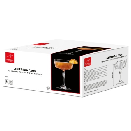 Набор бокалов для коктейля 275мл Fizz AMERICA'20s, 6шт детальная картинка 