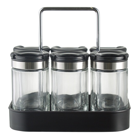 Набор для специй с подставкой из 6 банок 100мл Spice Box — Smart Solutions детальная картинка 
