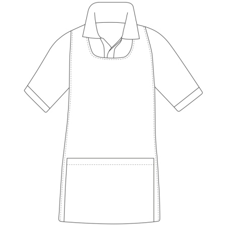 Фартук-пончо с карманом - цвет черный - 65% полиэстер, 35% хлопок - 200г/м2 детальная картинка 