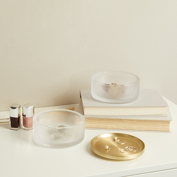 Фото Шкатулка для украшений Tesora стекло-латунь 13x11см