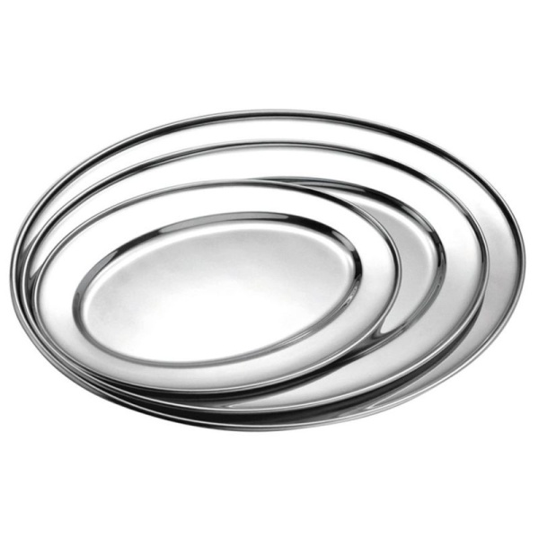 Фото Блюдо металлическое овальное 35x21см - P.L. Proff Cuisine