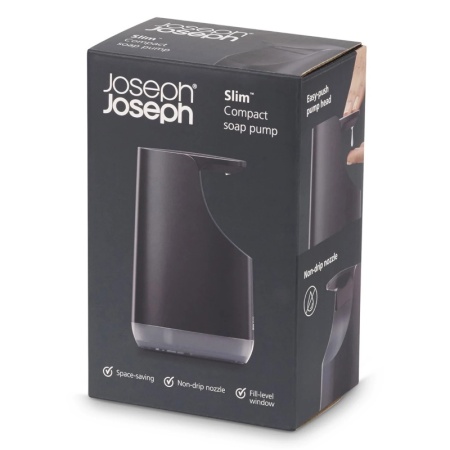 Диспенсер для мыла Slim Compact черный - 70602 Joseph Joseph детальная картинка 