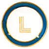 Блюдце Library золотая буква «L» (синего цвета) детальная картинка 