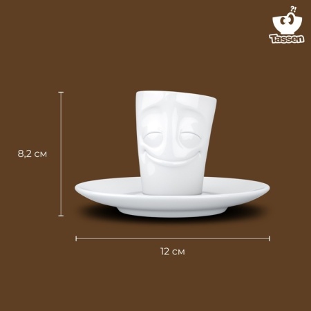 Кофейная пара 80мл Tassen Cheery белая детальная картинка 