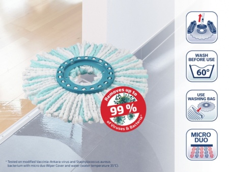 Сменная насадка для швабры Clean Twist Disc Mop Microduo детальная картинка 