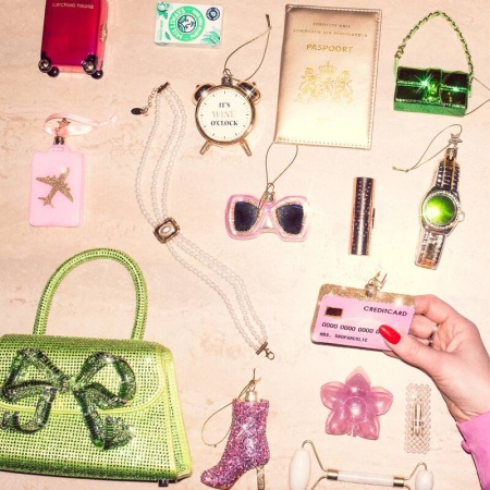 Новогоднее украшение из стекла Vondels "Будильник" 9см детальная картинка 