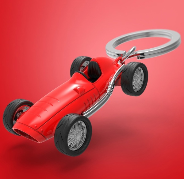 Фото Брелок для ключей "Винтажная гоночная машина"