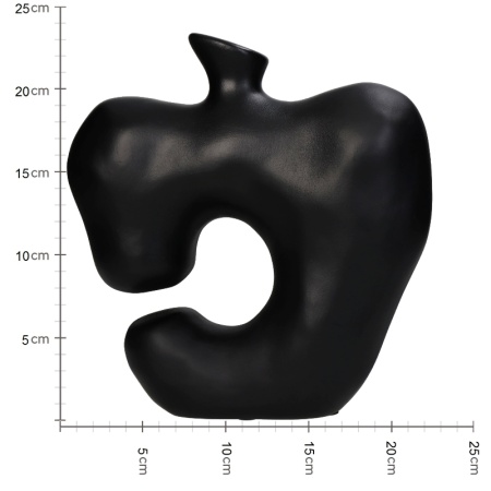 Ваза для цветов Irregular 22.5x8x23.5см черная детальная картинка 