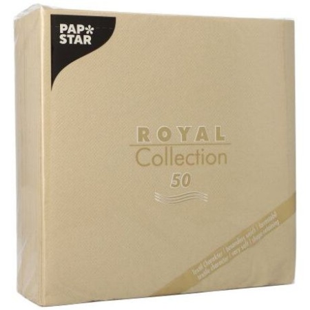 Салфетка 40x40см ROYAL Collection песочная, 50шт детальная картинка 