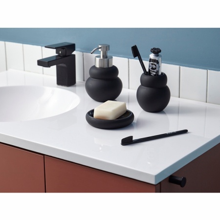 Стакан для зубных щеток Markl черный детальная картинка 