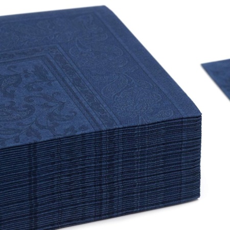 Салфетка 40x40см ROYAL Collection Ornaments темно-синяя, 50шт детальная картинка 