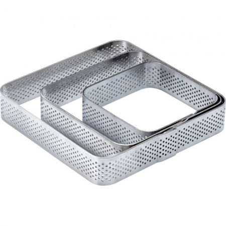 Форма для торта квадратная перфорированная 105х105х20мм детальная картинка 