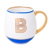 Кружка Library золотая буква «B» (голубого цвета) детальная картинка 