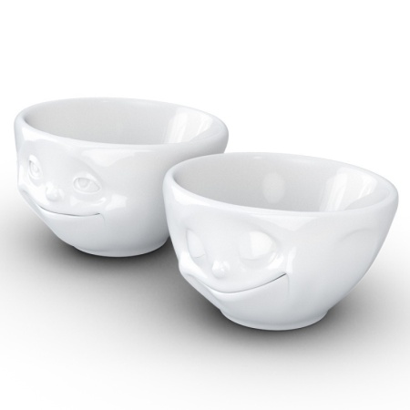 Набор чаш 100мл Tassen Dreamy & Happy белый, 2шт детальная картинка 