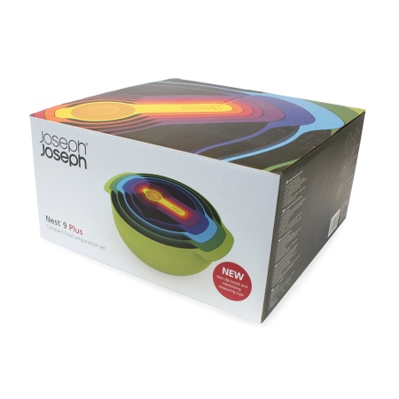 Набор мисок с мерными чашами Nest 9 Plus мультиколор - 40031 Joseph Joseph детальная картинка 