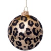 Новогоднее украшение из стекла Vondels "Леопардовый шар" 8см детальная картинка 