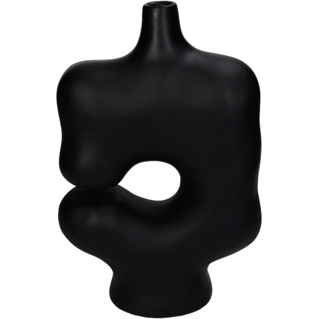 Ваза для цветов Irregular 19x8.8x29.5см черная детальная картинка 