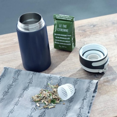 Термокружка 350мл Flip темно-синяя детальная картинка 