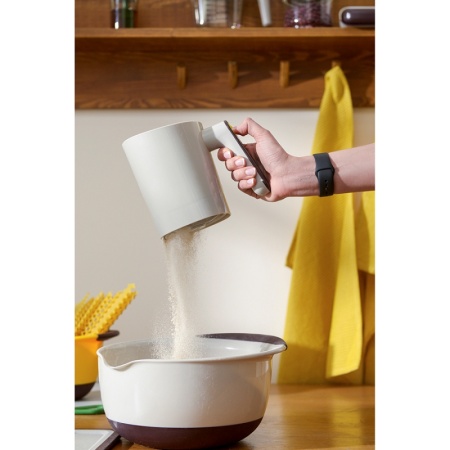 Просеиватель для муки на батарейках Wheat 1л светло-серый детальная картинка 