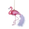 Новогоднее украшение из стекла Vondels "Розовый фламинго" 15см детальная картинка 