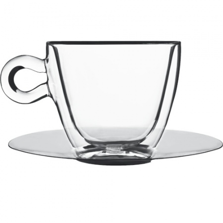 Набор чашек с блюдцами 300мл Thermic Glass, 2шт детальная картинка 