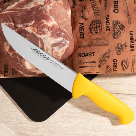 Нож мясной разделочный 18см 2900 желтый детальная картинка 