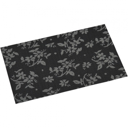 Салфетка под посуду 43х29х0.1см FLORA СЕРАЯ детальная картинка 