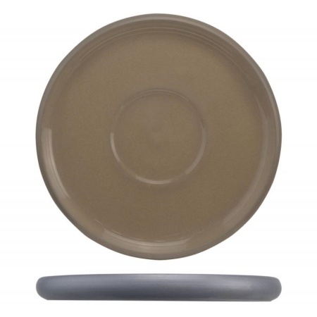 Блюдце Ø12см IOWA серо-коричневое детальная картинка 