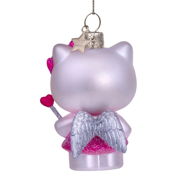 Фото Новогоднее украшение из стекла Vondels 'Hello Kitty с волшебной палочкой' 9см