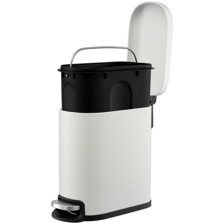 Ведро мусорное с педалью 5л светло-серое детальная картинка 