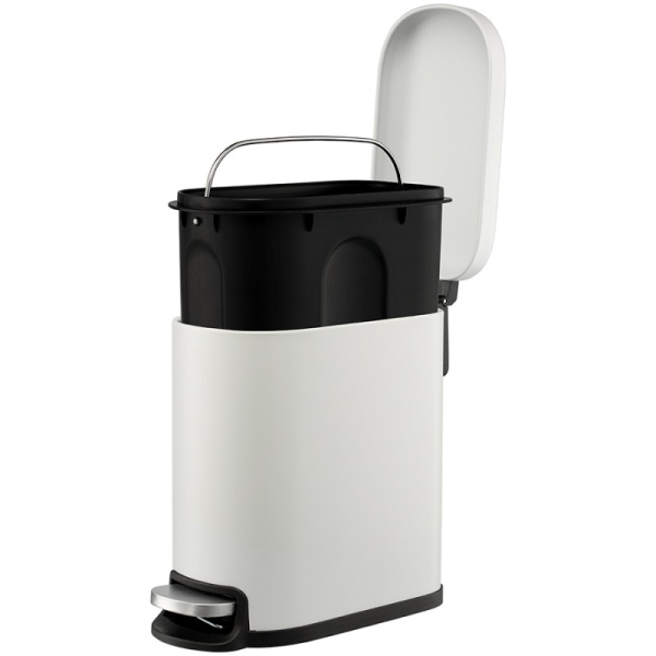 Фото Ведро мусорное с педалью 5л светло-серое