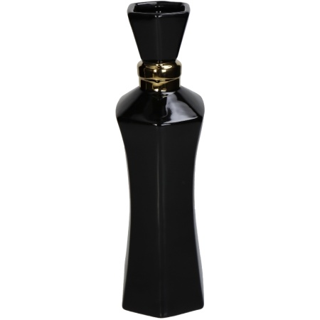 Ваза для цветов "Perfume Bottle" 13x10x35см черная детальная картинка 