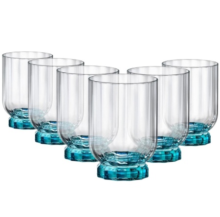 Набор стаканов для воды и десертного белого вина 300мл Rocks FLORIAN LUCENT BLUE, 6шт детальная картинка 