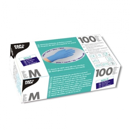 Перчатки нитриловые M, 100шт детальная картинка 