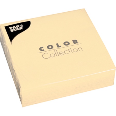 Салфетка 3сл 33x33см COLOR Collection кремовая, 50шт детальная картинка 