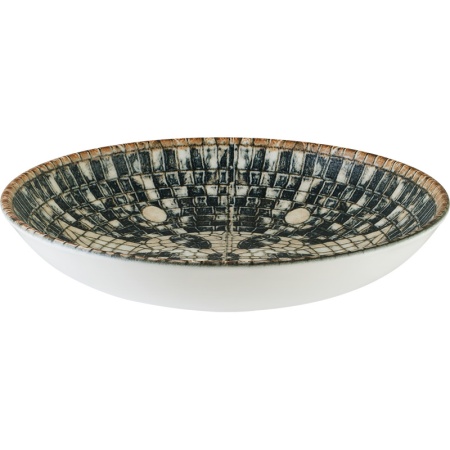 Тарелка глубокая Ø23см 1000мл MESOPOTAMIA MOSAIC Black Bloom детальная картинка 