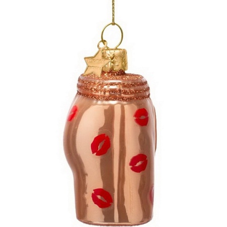 Новогоднее украшение из стекла Vondels "Шорты-боксеры" 6см детальная картинка 