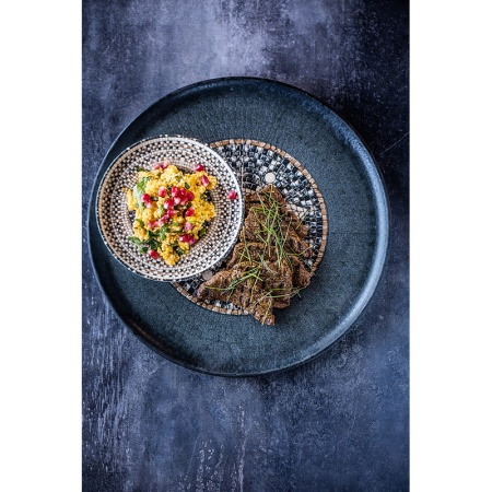 Тарелка плоская Ø30см MESOPOTAMIA MOSAIC ANTHRACITE Gourmet детальная картинка 